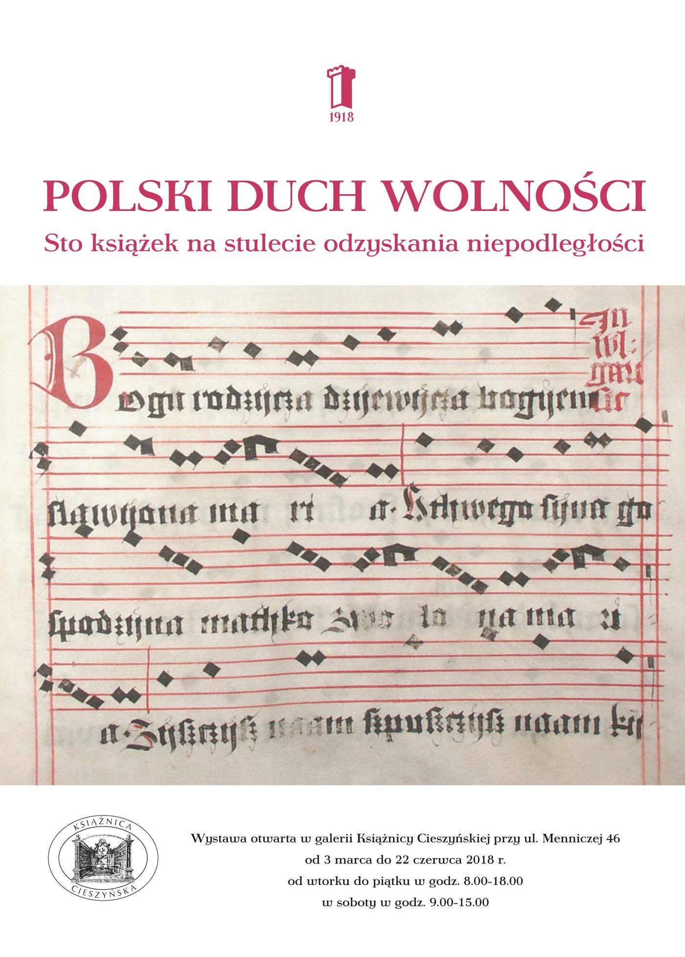 "Polski duch wolności. Sto książek na stulecie odzyskania niepodległości", Książnica Cieszyńska, 